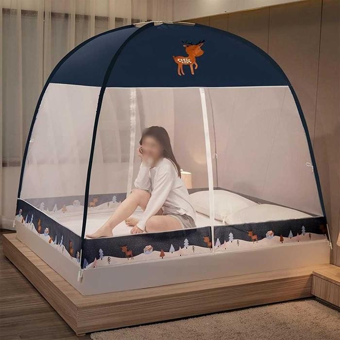 Kelambu Nyamuk Tenda Lipat Dewasa 180x200 Klambu Tidur Jaring