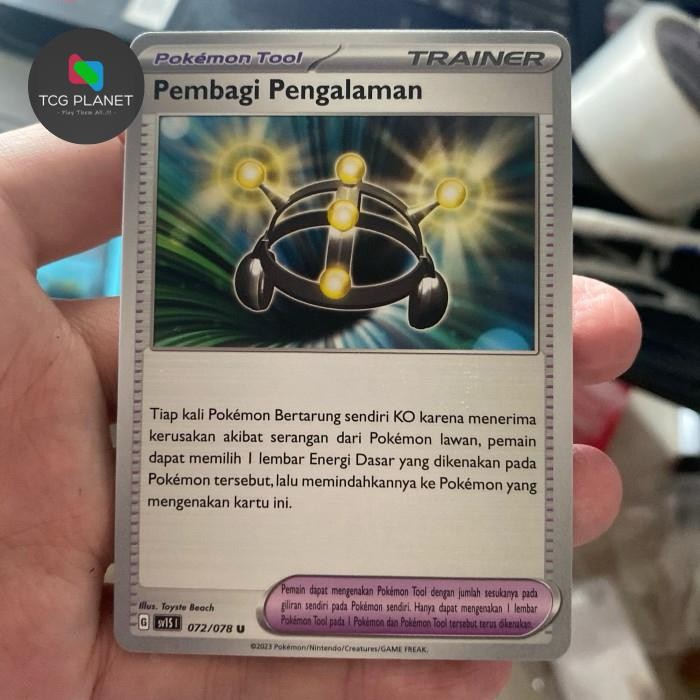 j225- Pembagi Pengalaman 072/078 U Sv1S Kartu Pokemon Tcg Indonesia Scarlet