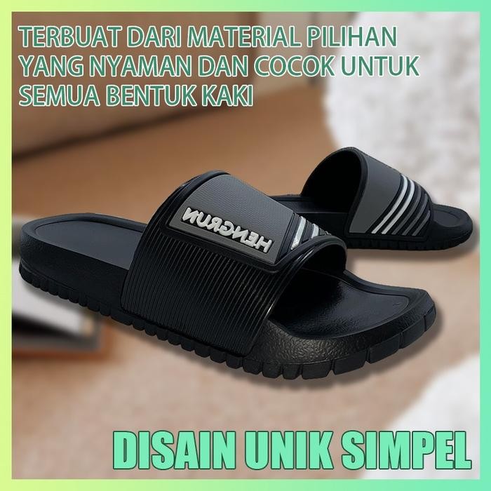 Super YINK sandal slop pria karet rumah sandal casual pria polos menebal dewasa sendal slop pria