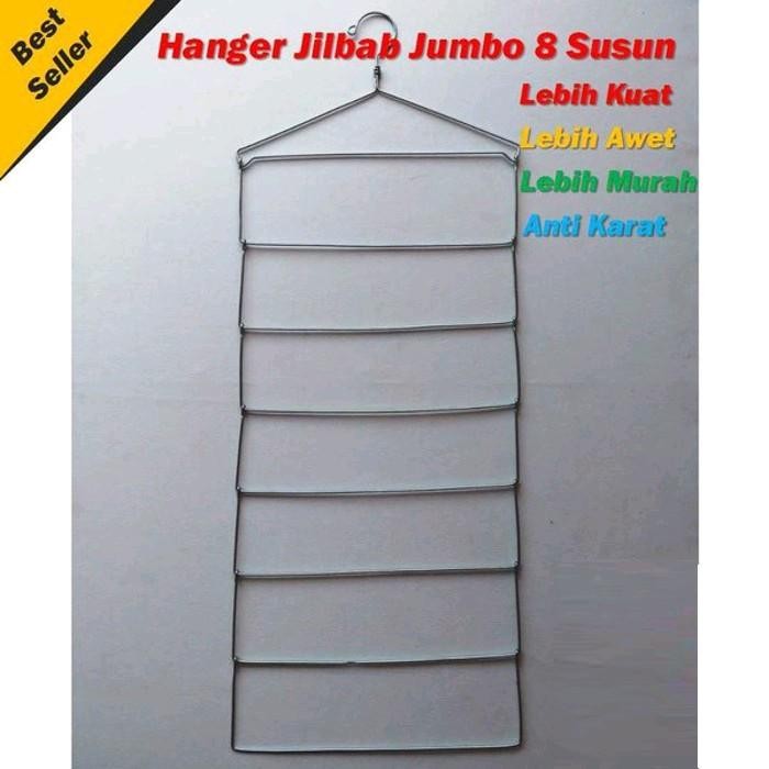 Rak Kerudung Gantungan Rak Kerudung Penghemat Ruangan Dipasang Di Dinding Besi Anti Karat Sandal