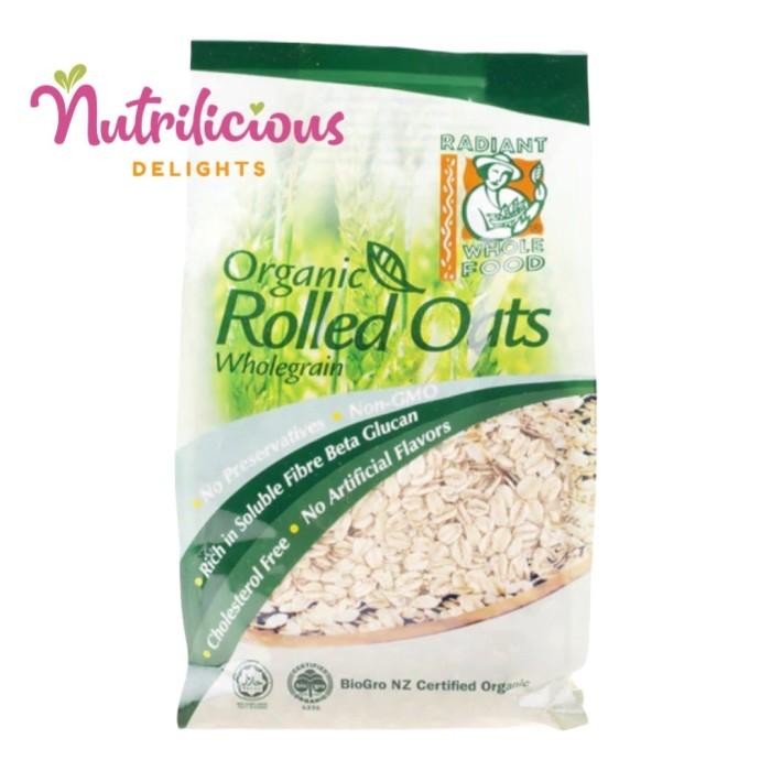 se8n- Organic Rolled Oats Radiant 500 Gram Oat Gandum Utuh Havermut Organik