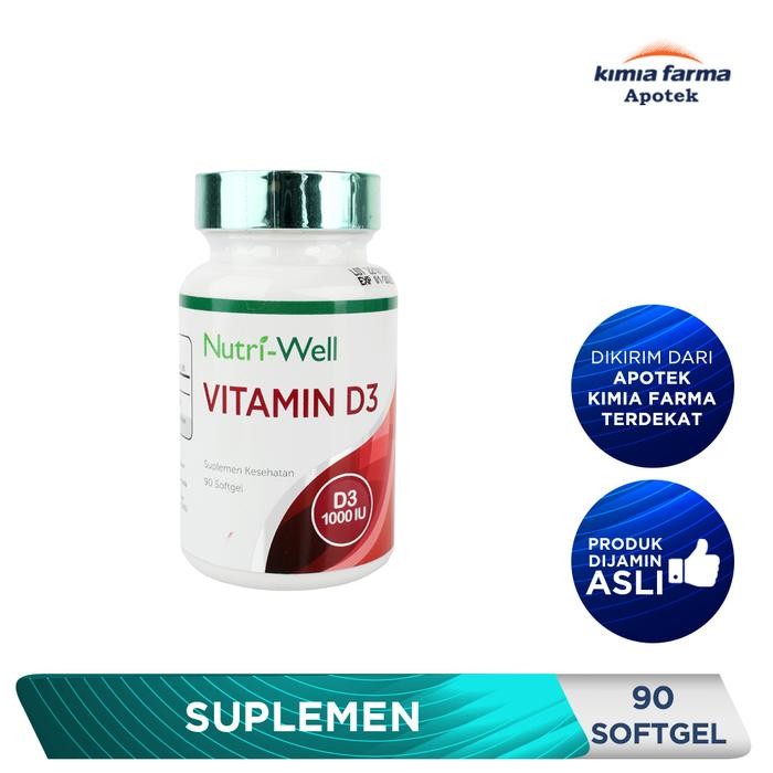 eoug- Nutri-Well Vitamin D3 1000 Iu 90 Softgel / Vitamin D3 / Kimia Farma