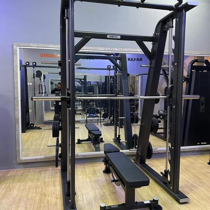 BERKUALITAS  Smith Machine Bench Press Adjustable Home Gym Fitness Import E3063 DHZ