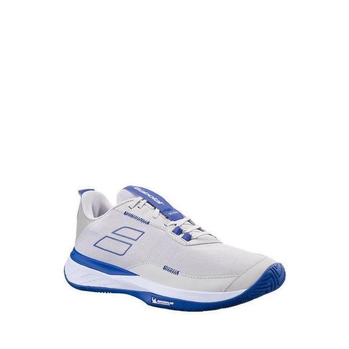 Sepatu Tenis Pria Babolat SFX EVO All Court - White/Blue BAB30S24555W New