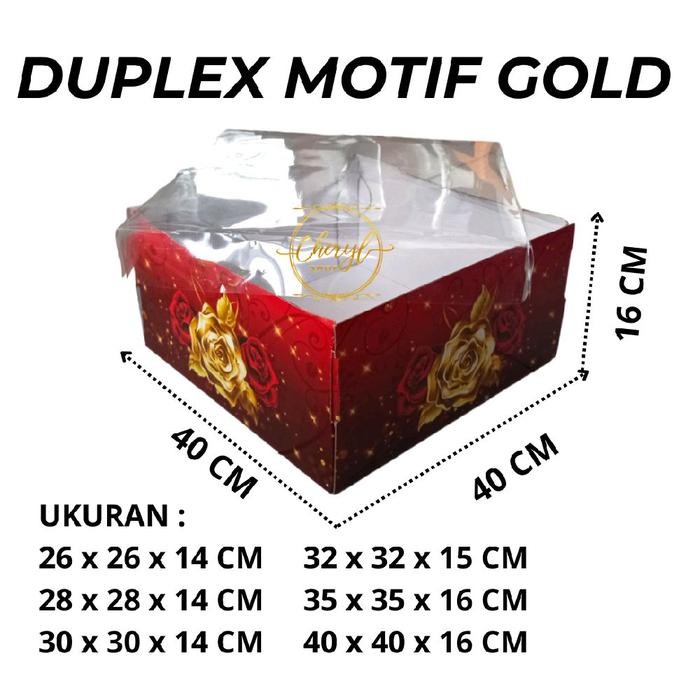 (2 PCS) DOS / DUS KUE DUPLEX KEMBANG TUTUP MIKA TINGGI 14 CM & 15 CM & 16 CM