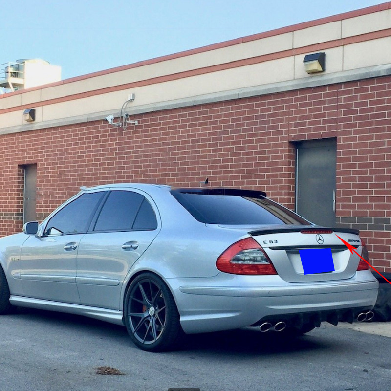 For W211 Spoiler 2002-2009 Mercedes-Benz W211 E-Class E200 E260 Spoiler Abs Plastic Material Car