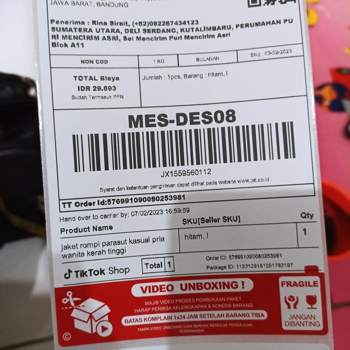 ProsesCPT- Kertas Thermal Awb 100X150 Isi 500 Resi Label Sticker