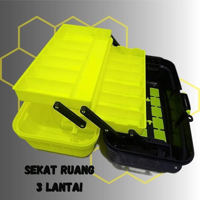 TACKLE BOX 6200 ARAMIS KOTAK ALAT PERKAKAS MANCING 3 TINGKAT TIGA SUSUN JORAN PANCING UMPAN KACAMATA