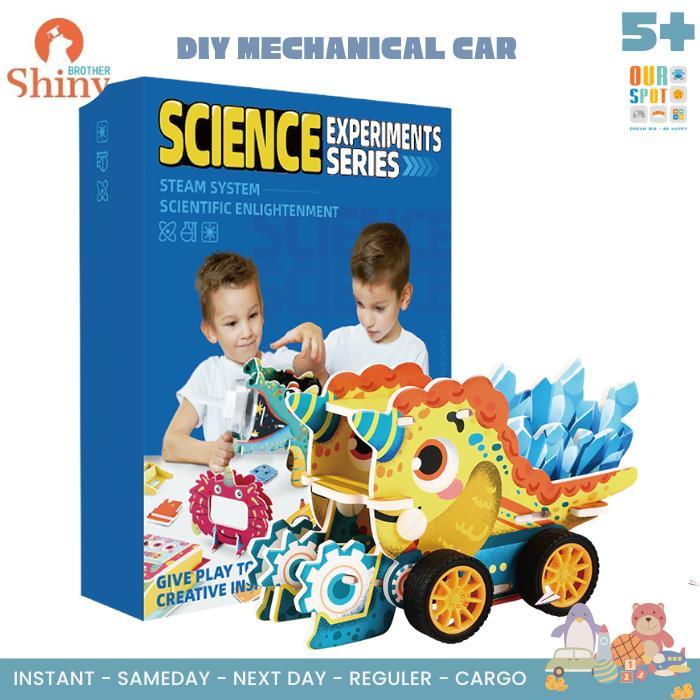 Shinybrother DIY Mechanical Car (Mechanical motive force) - STEAM toys - mainan edukasi rakit