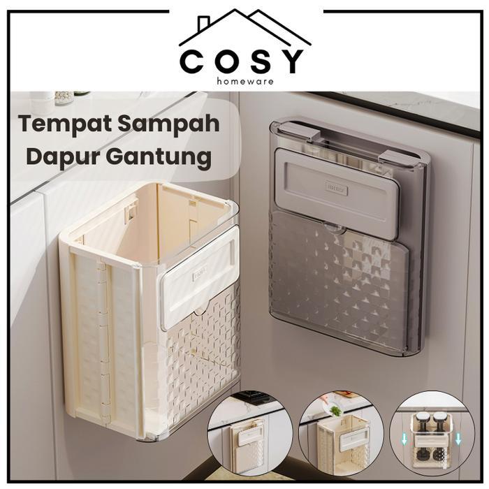 COSY Tempat Sampah Dapur Gantung / Tempat Sampah Dapur Lipat Portable / Kotak Tempat Sampah Kamar
