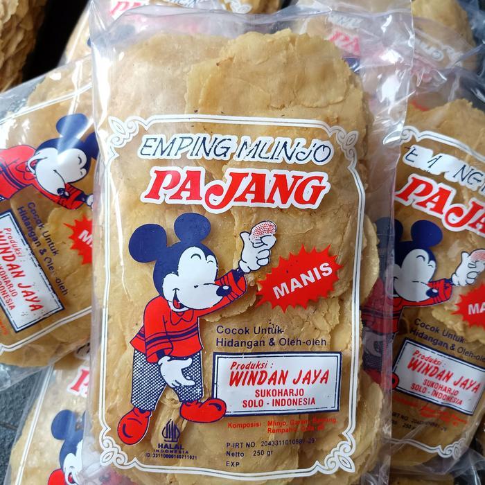 Emping Melinjo Pajang Mentah 250 Gram Mlinjo Belinjo Pedas Manis/Manis/ Asli Solo Terjamin