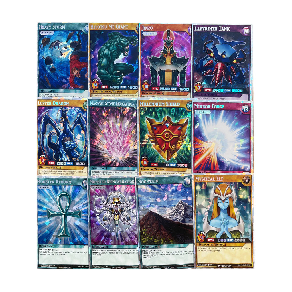 RUSH DUEL DIY 72Pcs New YU GI OH Cards Classical Duel Monster Collection Red Blue eyes yugioh shiny