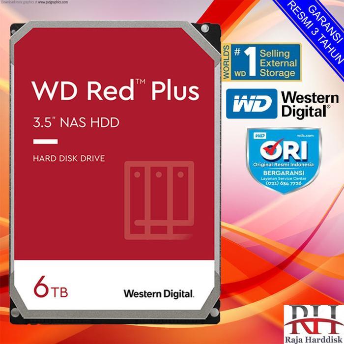 WD RED PLUS PC 6TB 3.5" HDD/ HD/ HARDISK/ HARDDISK INTERNAL 6 TB
