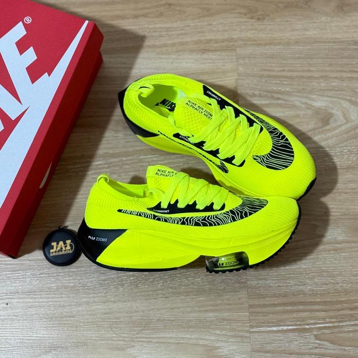 Premium Sepatu Sneakers Running Nike Air Zoom Alpha Fly Yellow Stabilo Pria Original