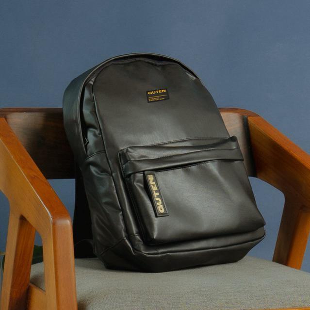 PROMO Guten Inc - Tas Ransel Kulit Backpack Leather Faux Black BE5T QUALITY