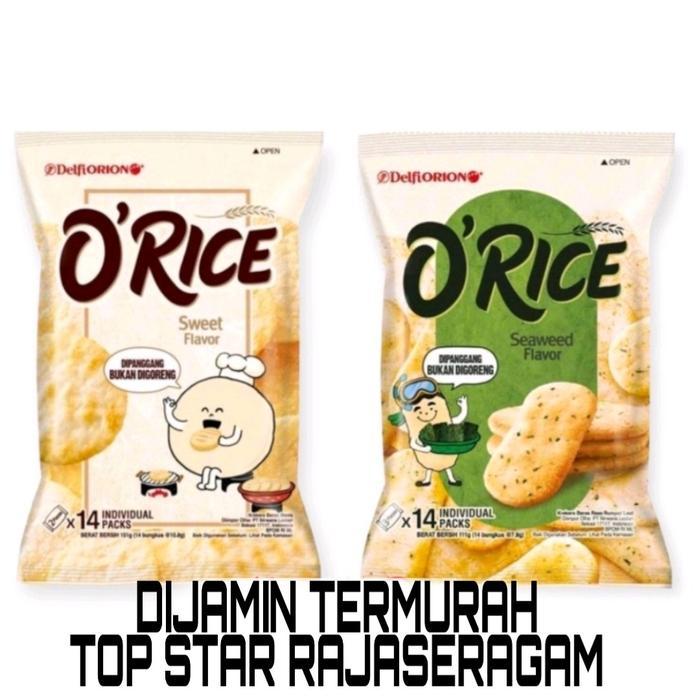 NEW O Crackers Rice Delfi Orion Krekers Beras O'Rice Orice Seaweed O Rice