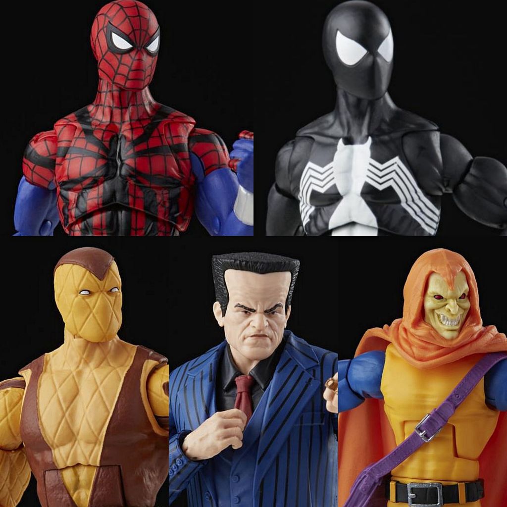 Marvel Legends Spiderman Retro Wave Ben Reilly Symbiote Hobgoblin Hammerhead Shocker 6" Loose Action