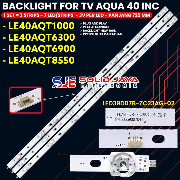 Promo Backlight Tv Aqua 40 Inch Le40Aqt1000 Le40Aqt6300 Le40Aqt6900 Le40Aqt8550 Lampu Bl Led 40Aqt