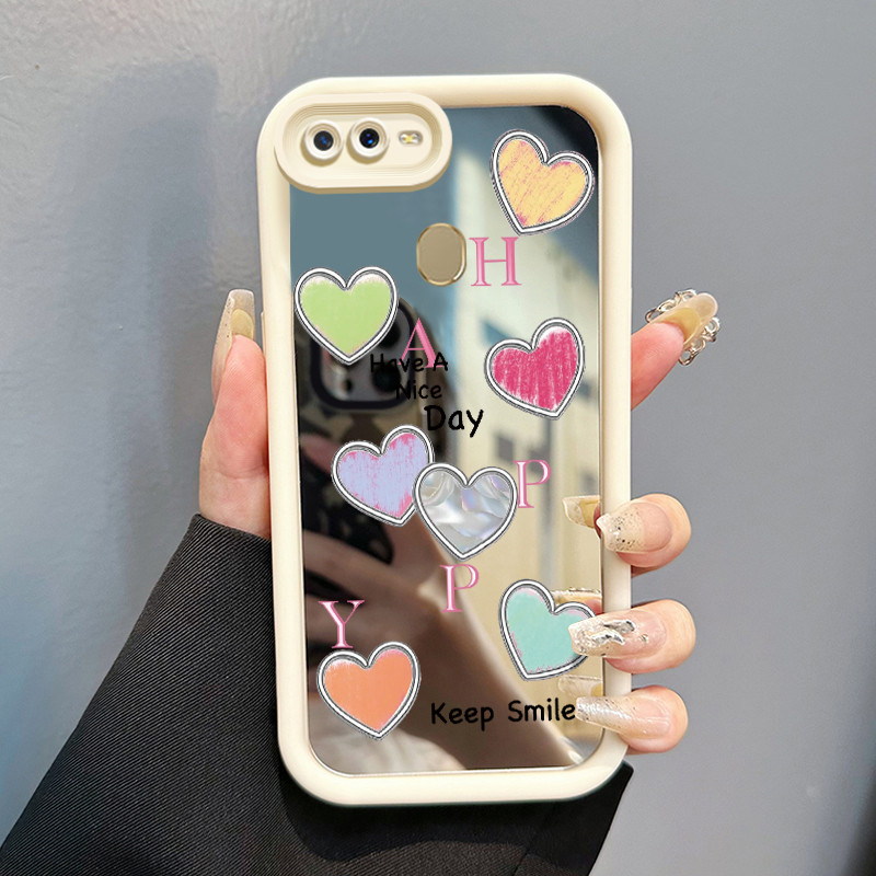 Casing Hp OPPO A7 OPPO A5s OPPO A12 OPPO A12S A11k Case Casing HP Softcase Silikon Love Heart Warna 