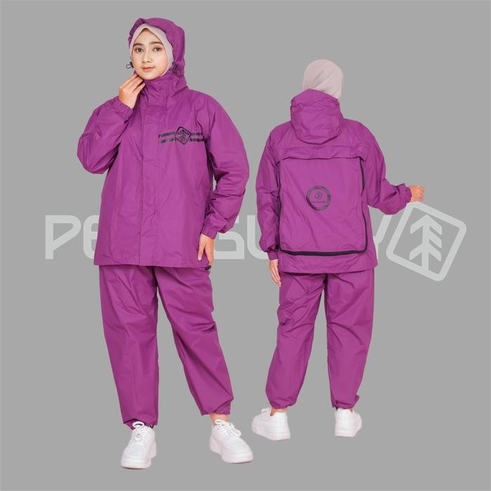 Raincoat Jas Hujan Pria Wanita Jas Ujan Dewasa Mantol Setelan Jaket Celana Cowo Cewe Model Backpack