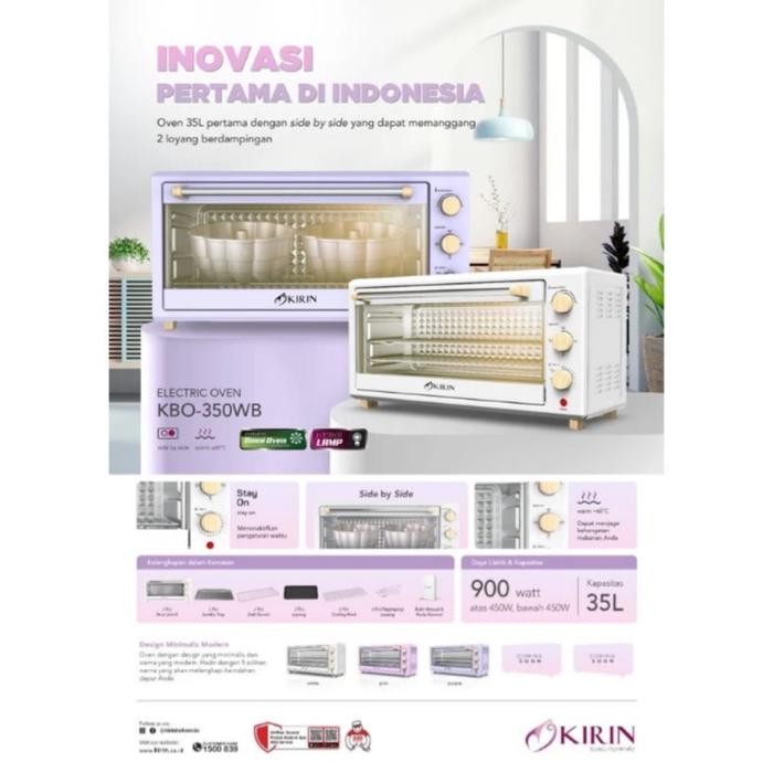 Oven Listrik 35 liter KIRIN KBO350WB