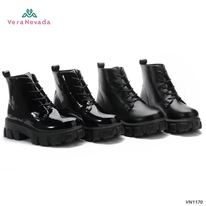 Aldo Ventelas - Trixie Sepatu Sneakers Wedges Wanita Black Boots Shoes 1170