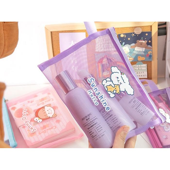 

Tempat Pensil Lucu Cute Model Jaring Transparan Cute Import Kekinian