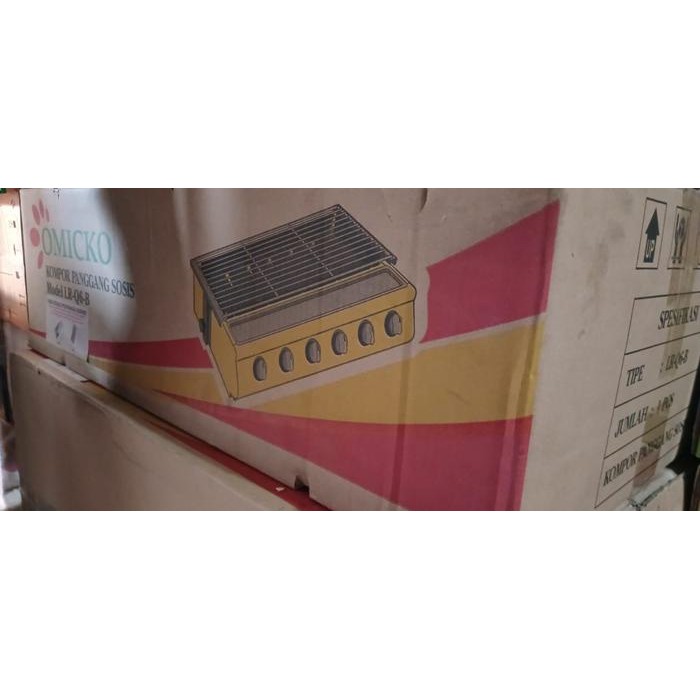 Kompor Panggangan Sosis Omicko 6 Tungku / Kompor Panggang Sosis, Dll