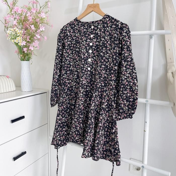 HANA BLOUSE Long hana blouse motif lucuu floral blouse