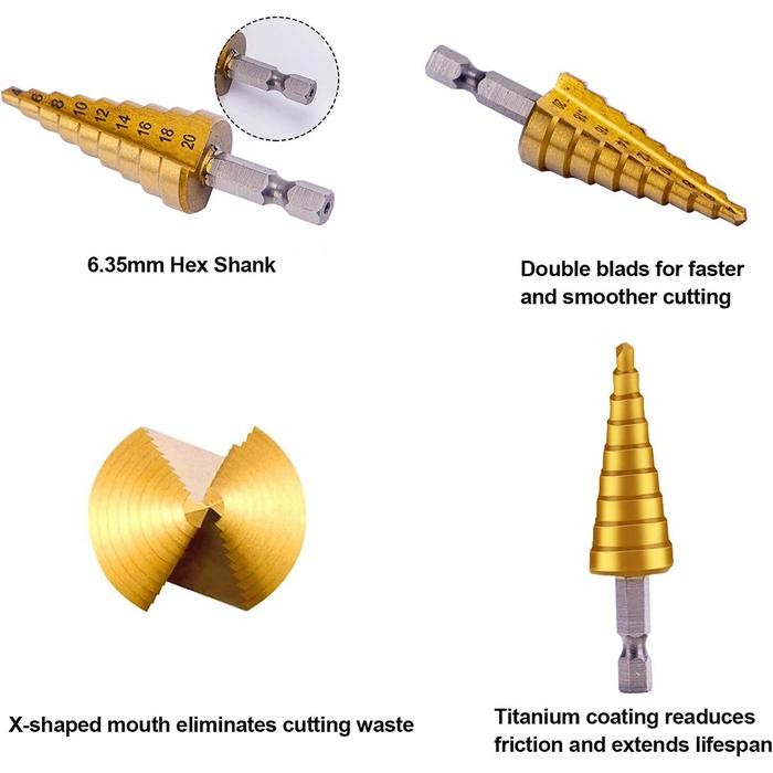 Boscchh Indo - Jld Mata Bor Pagoda Mata Bor Pagoda Spiral Multi Multi Ukuran Mata Bor Pagoda Step