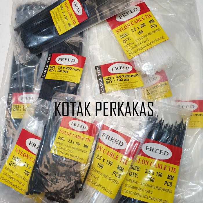 

Kabel Tis/Nylon Cable Tie/Kabel Tis 25 Cm Hitam Atau Bening Per1000