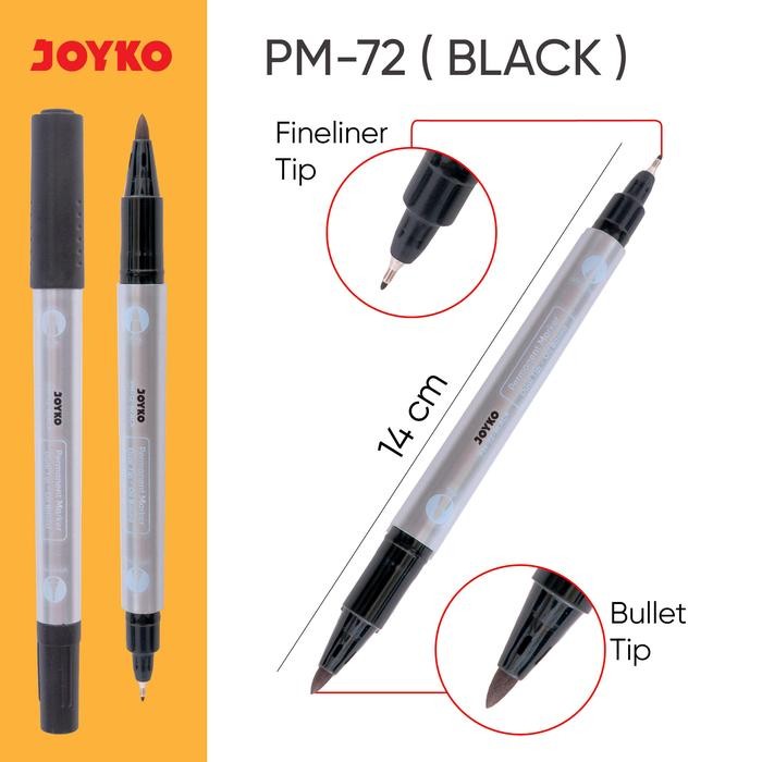 

JOYKO Spidol Permanen Marker 1 Pack PM-72 Isi 12 Pcs