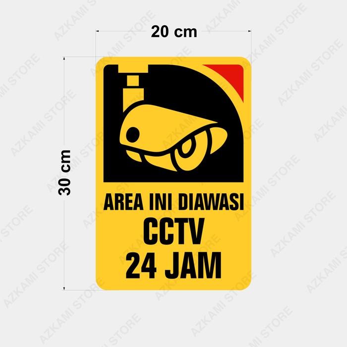 

RAMBU PENGAWASAN CCTV 20CM X 30CM - PLAT ALUMUNIUM