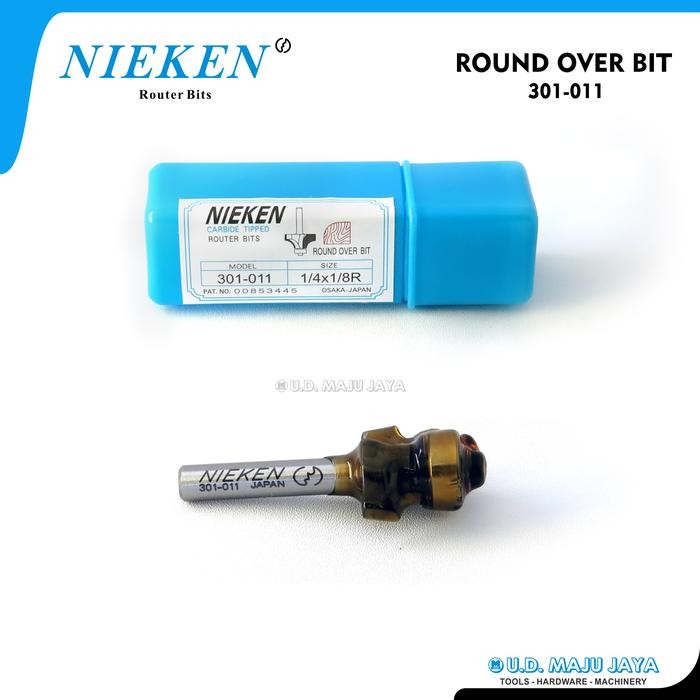 Nieken Router Bits 301-011 (Mata Profil Bulat Round Over Bit 19Mm)
