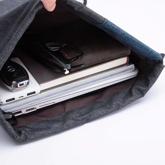 

Tas Ransel Serut Waterproof String Bag Olahraga Unisex Bahan Kain Ripstop Tas Olahraga Uk 34x42cm