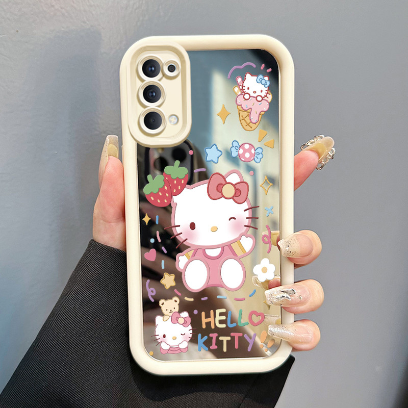 Casing Hp OPPO Reno 4 4G Reno4 Reno 4 5G Case Casing Anime Strawberry pola Kesing HP Cesing cermin K
