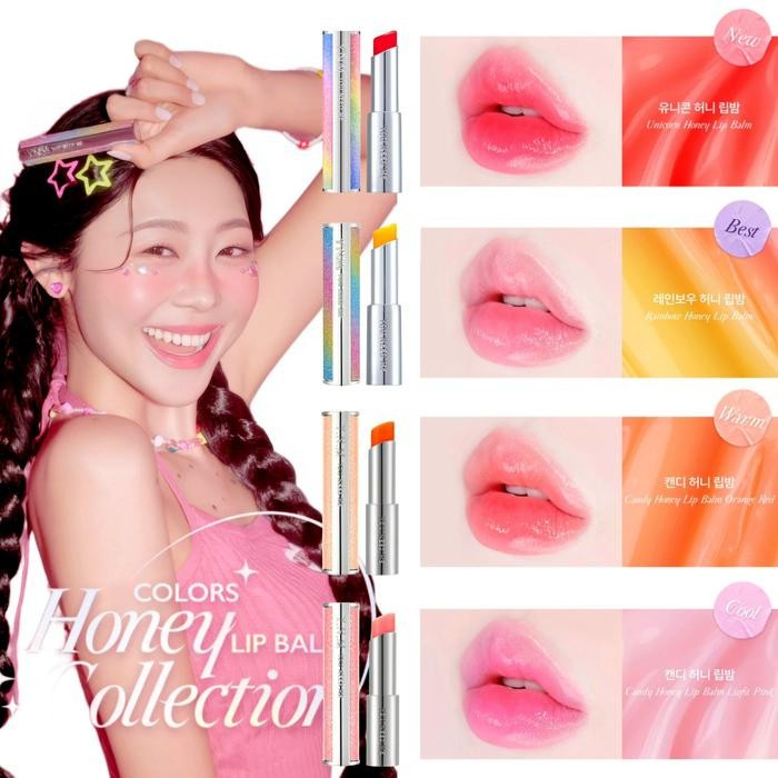 ynm lip balm korea original - terdaftar bpom - ynm you need me rainbow unicorn honey candy pop glow