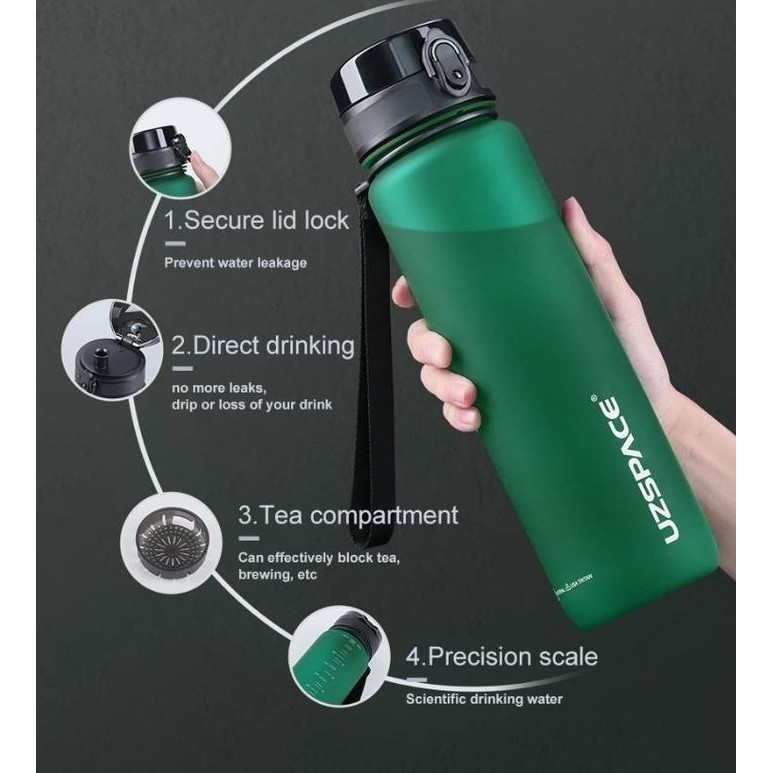 Pilihan- Uzspace Botol Air Minum Olahraga Frosted Bottle Drinking Water Bottle