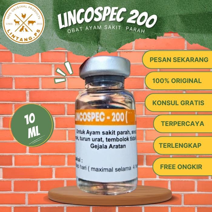 Pilihan- Lincospec 200 - Lincospec 200 10 Ml - Obat Ayam Sakit Apapun