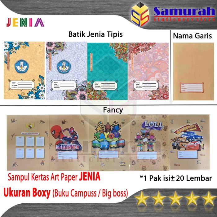 

New Sampul Kertas Buku Tulis Boxy Art Paper Motif Batik / Fancy / Buku Big Boss Campuss / anak TK SD