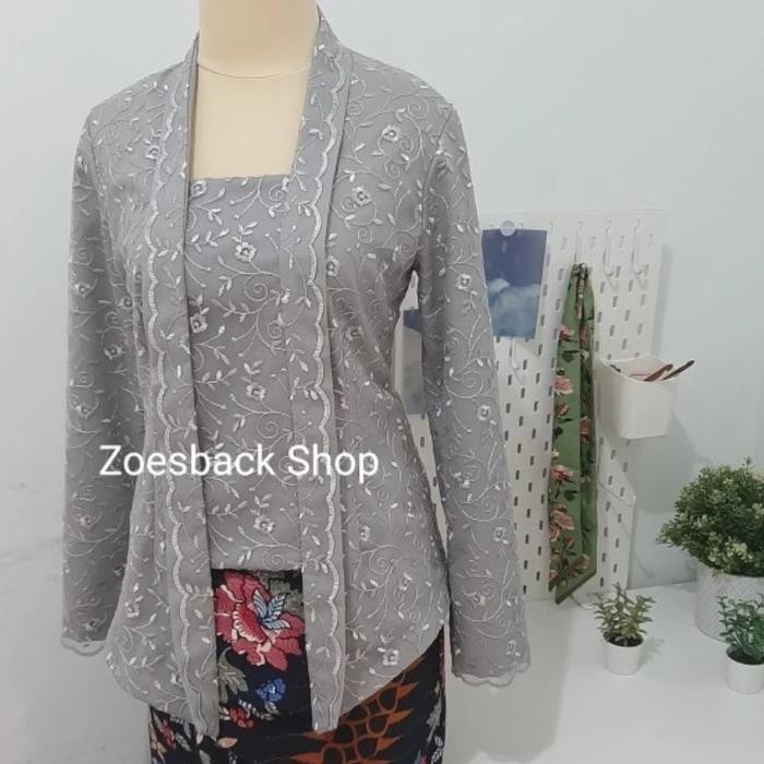 Kebaya Kutubaru Brokat Lengan Panjang