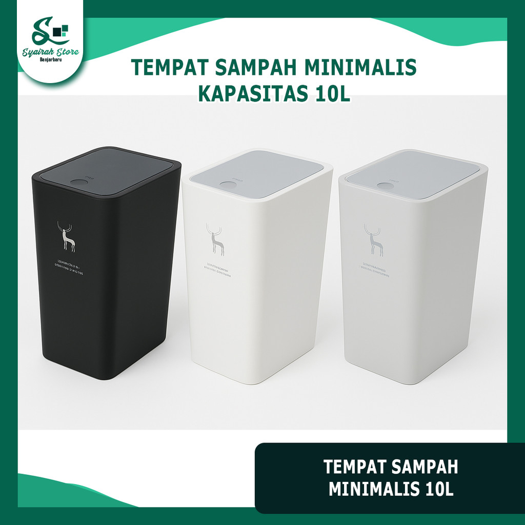 Tempat Sampah Minimalis 10L / Tempat Sampah Modern Kapasitas 10L