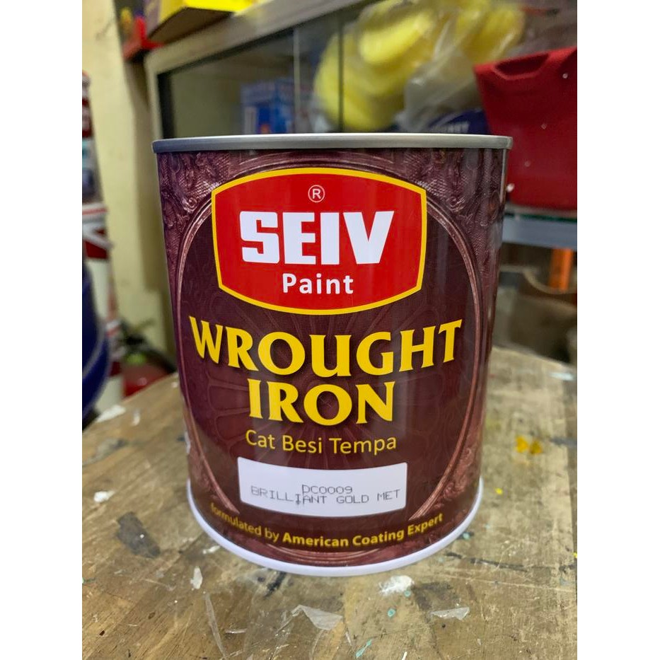 Terbaik Seiv Wrought Iron Briliant Gold Metalic Cat Besi Tempa 1 Kg 100% Ori