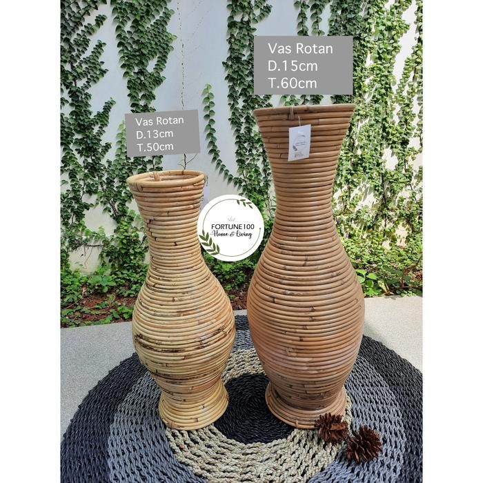 Guci Rotan / Vas Rotan / Vas Bunga Rotan / Guci Anyaman Rotan Vr02