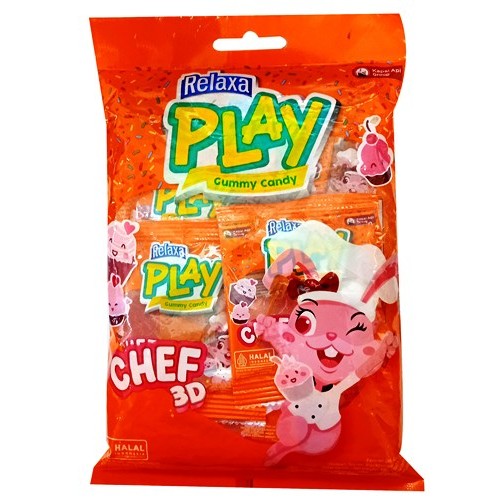 

S67420 RELAXA PLAY GUMMY CANDY CHEF 3D PERMEN BUNGKUS 120GR MAJU BERSAMA (20250910)