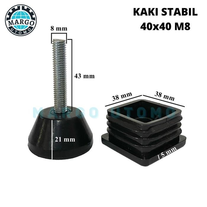 New Adjuster Karet Kaki Stabil Kursi Meja Hollow Holo 4x4 M8