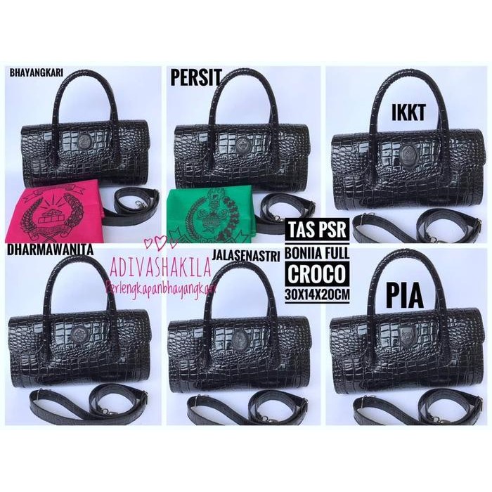 ASLI TAS PSR BHAYANGKARI PERSIT PIA IKKT JALASENASTRI BONIIA FULL CROCO READY STOCK