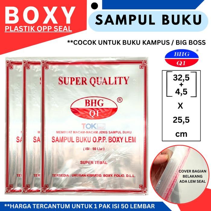 

New Sampul Buku BOXY Tebal OPP Lem isi 50 lbr