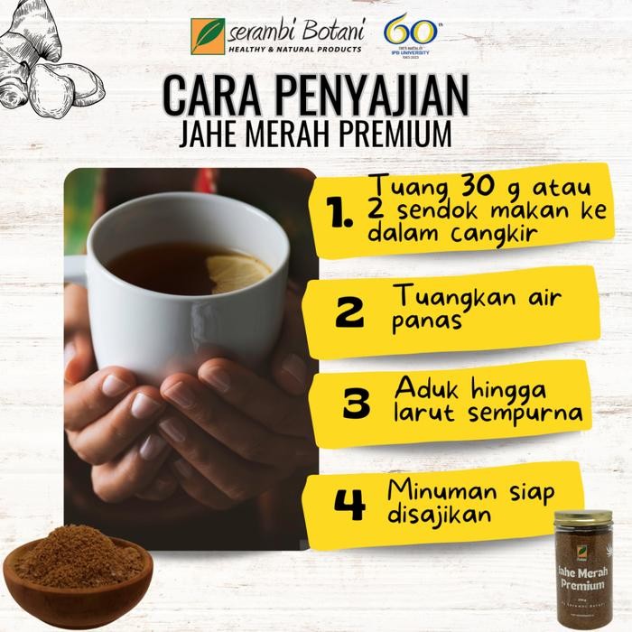 Pilihan- Jahe Merah Serbuk Gula Kelapa Premium (Tanpa Gula Pasir)