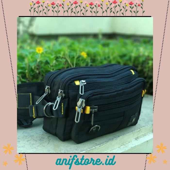 Ready Tas Pinggang Pria Waistbag Cowok Kekinian Banyak Ruang